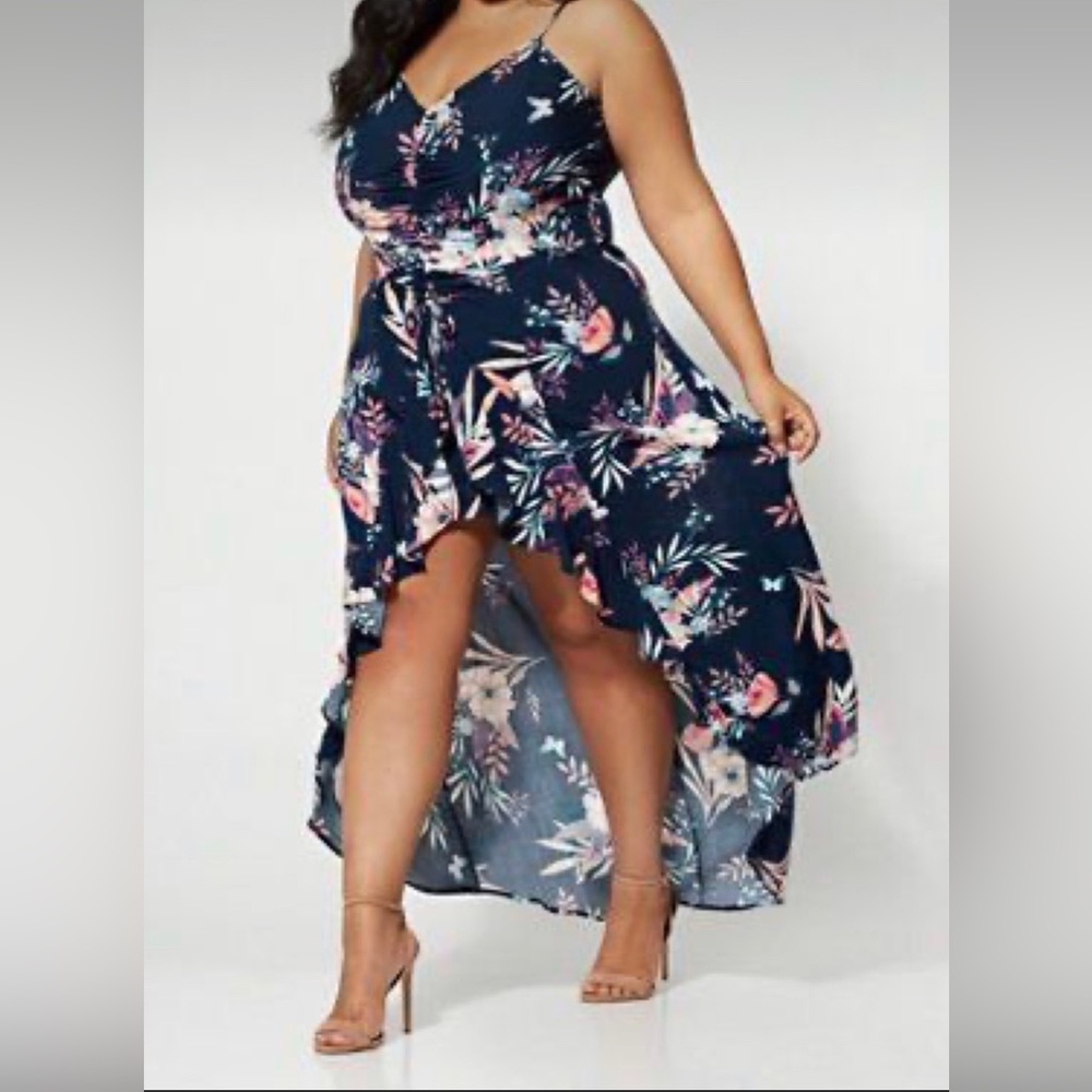 FASHION TO FIGURE Hi/Low Tropical Dress